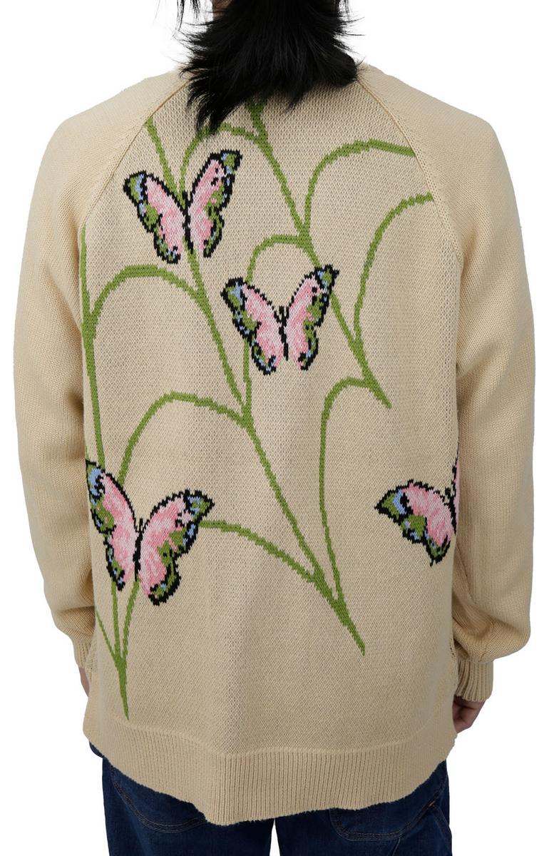 Enchanting Web Zip Knit Sweater in Natural Hue
