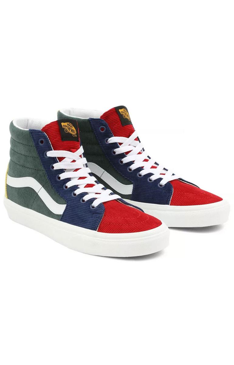 Vintage Charm: Mixed Corduroy High-Top Sk8-Hi Sneakers - Multi