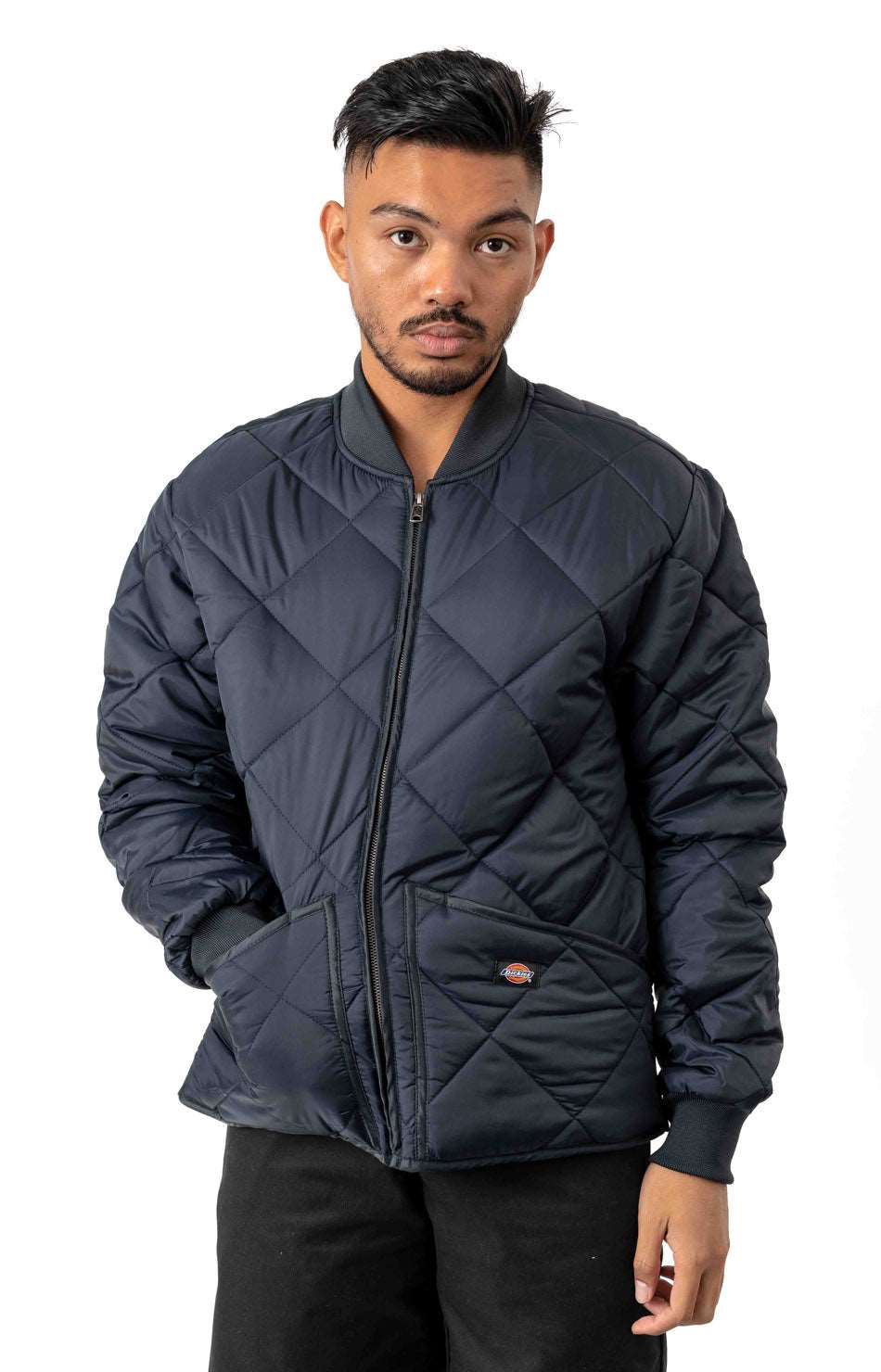 Dickies Dark Navy Diamond Quilted Nylon Jacket - Unbeatable Protection!