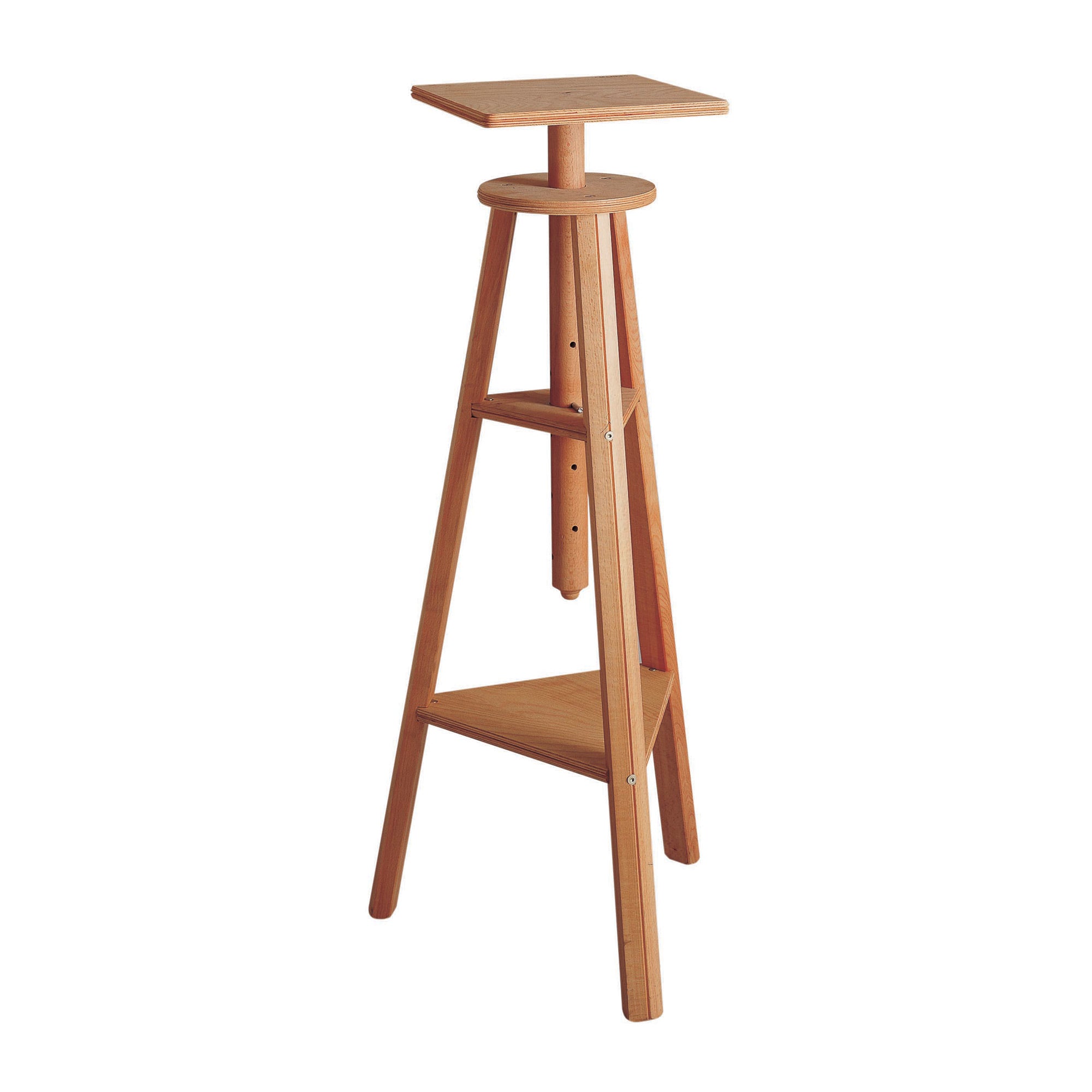 Exquisite Beech Wood Rotating & Adjustable Sculpture Stand