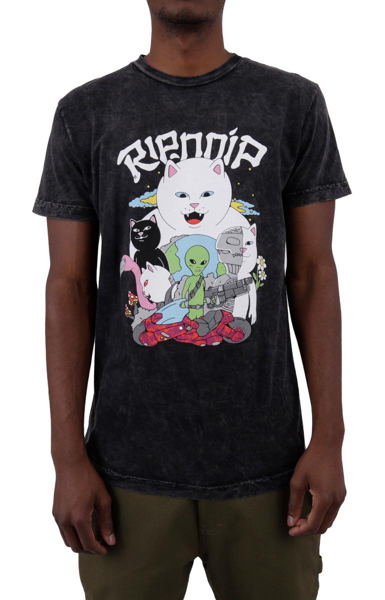 RIPNDIP Mineral Wash Runaway Tee - Stunning Black