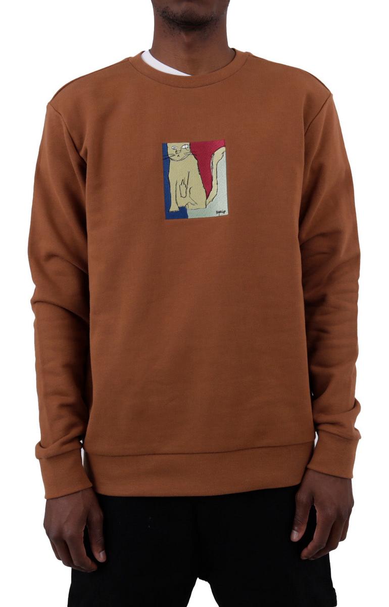 Stylish Nermhol Brown Crewneck