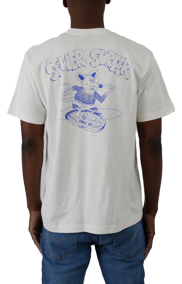 Only NY's Awesome Sewer Surfer Graphic Tee in Natural Hue