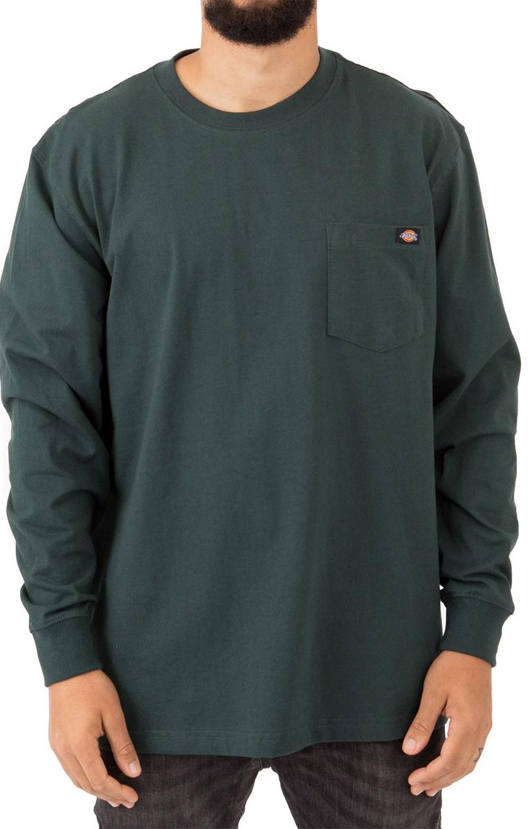 Dickies Hunter Green Long Sleeve Heavyweight Crew Neck Shirt (WL450GH)