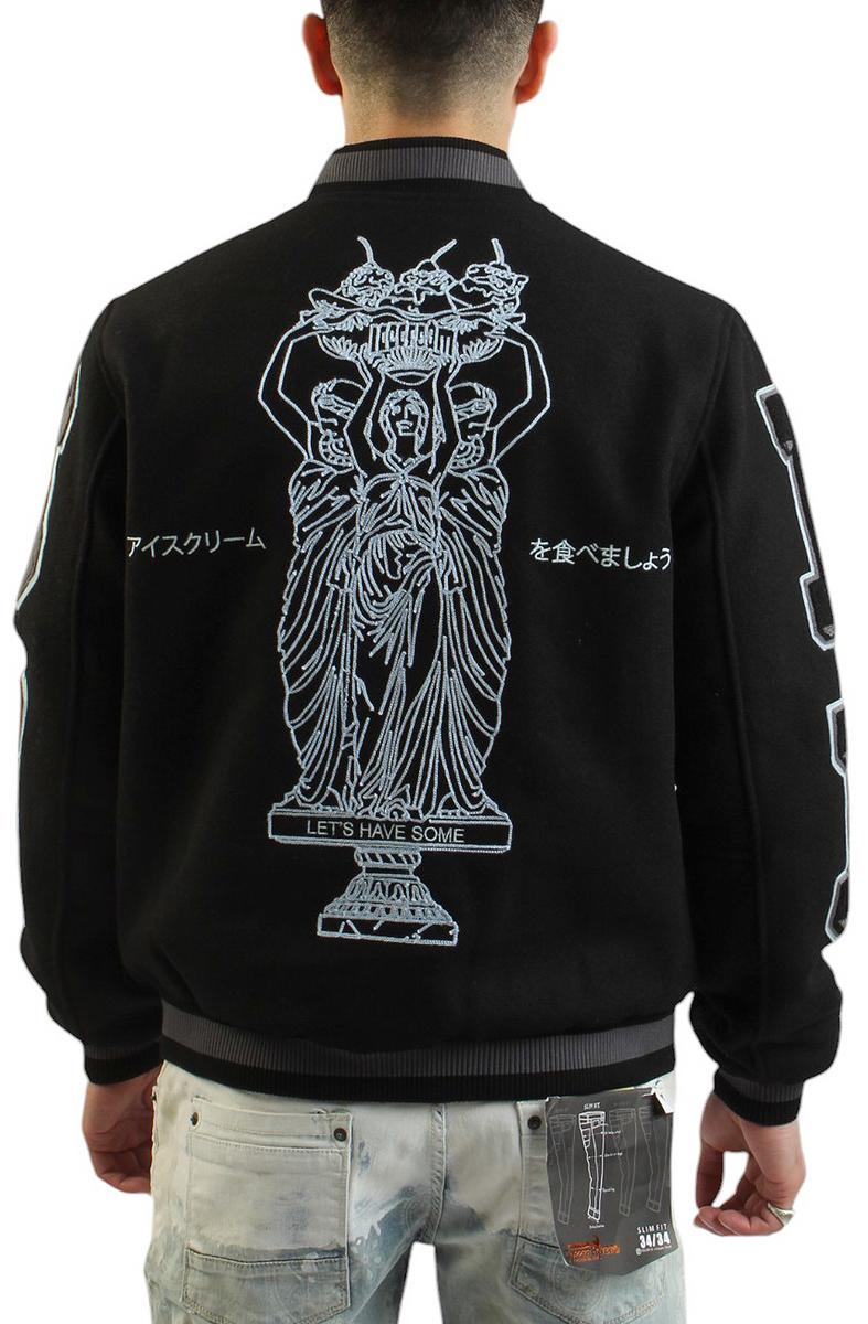 Ice Cream Men's Creme Patchwork Varsity Jacket