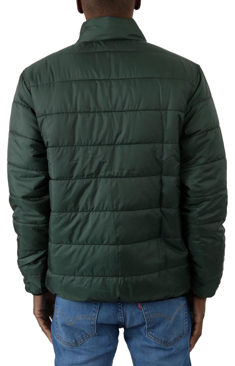 Jun Reversible Dual-Sided Quilted Puffer Jacket - Military/Gray