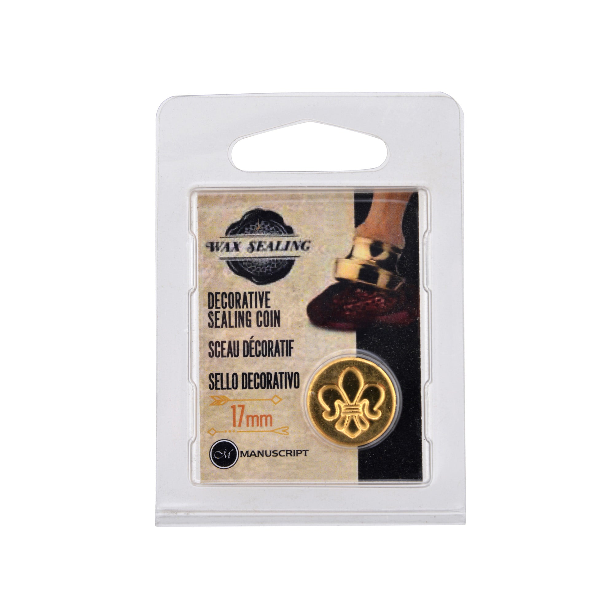 Exquisite Fleur-de-Lis Decorative Sealing Coin