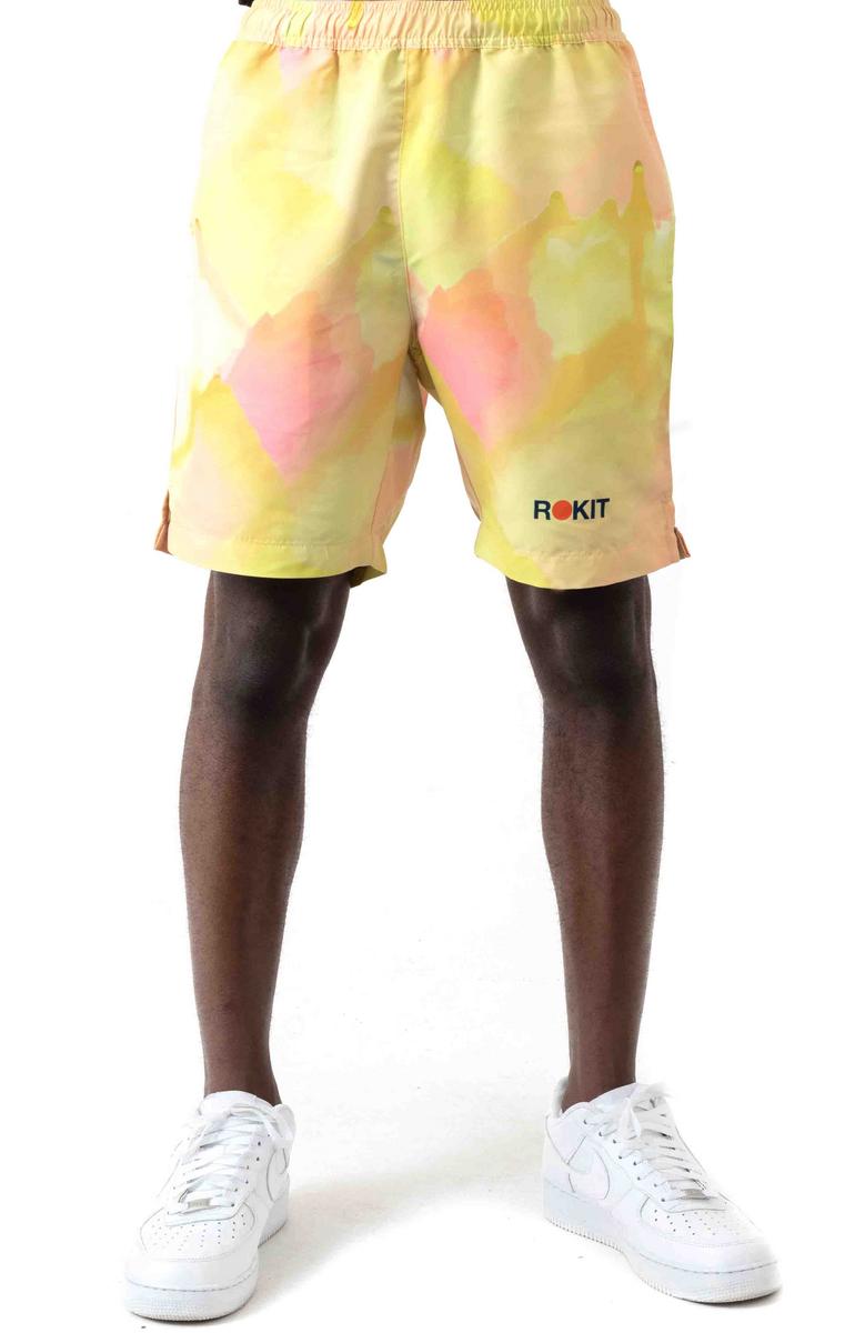 Stunning Tie - Dye Yellow Abstract Shorts