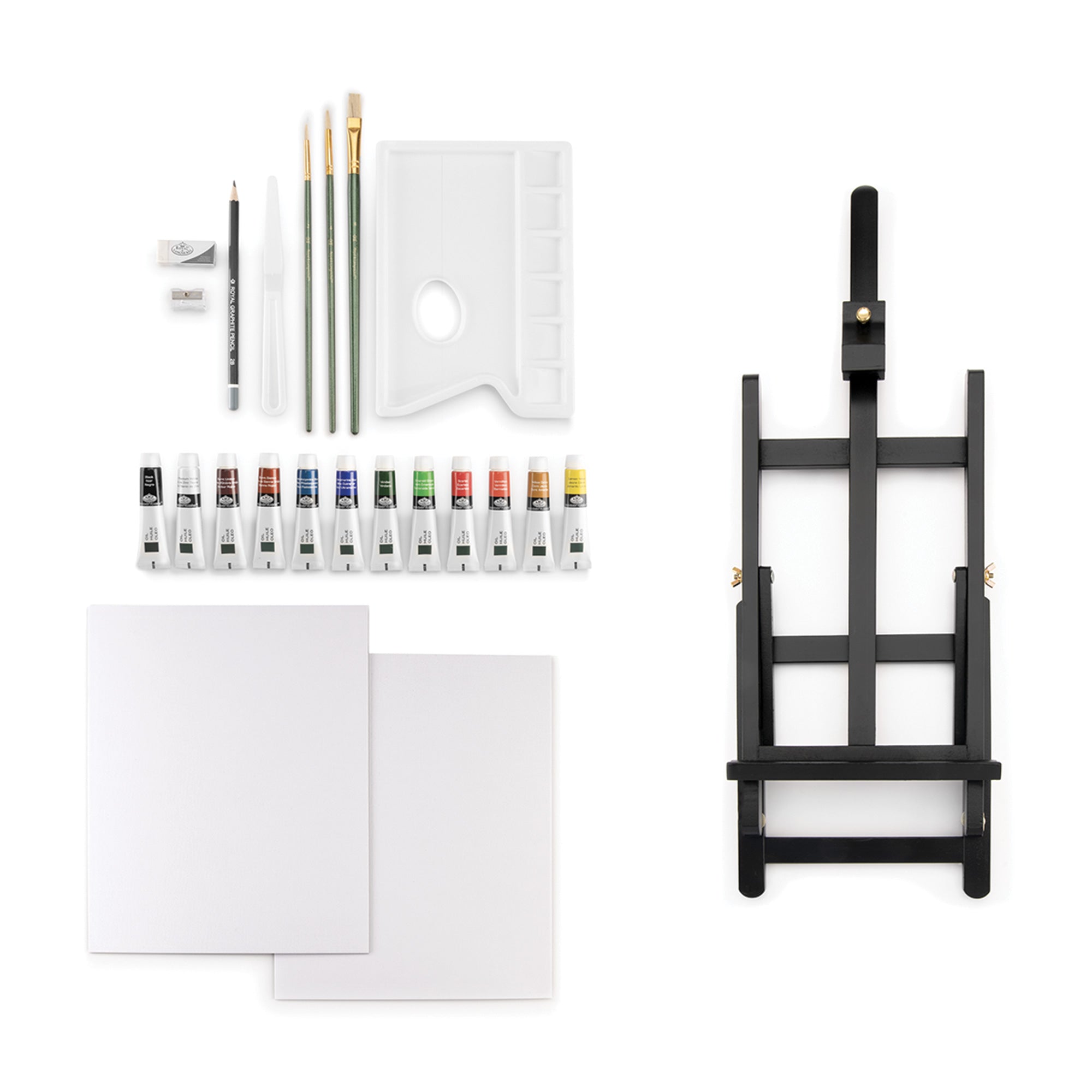 Black Series Oil Painting Easel Kit - 23 Pieces: Unleash Your Artistic Potential!