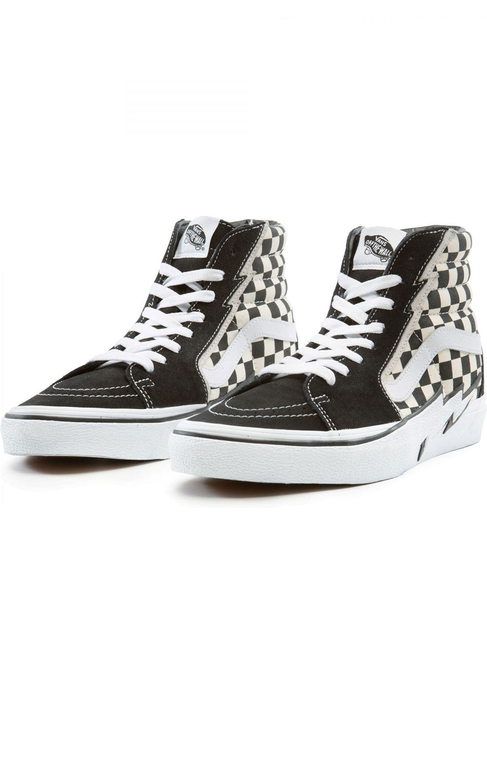 JIVA04 Vans Women's Sk8-Hi Bolt Shoes - Stylish Black/White/Checkerboard