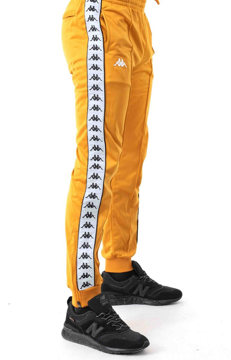 Kappa's Stunning 222 Banda Rastoriazz Yellow Ochre/White Trackpants