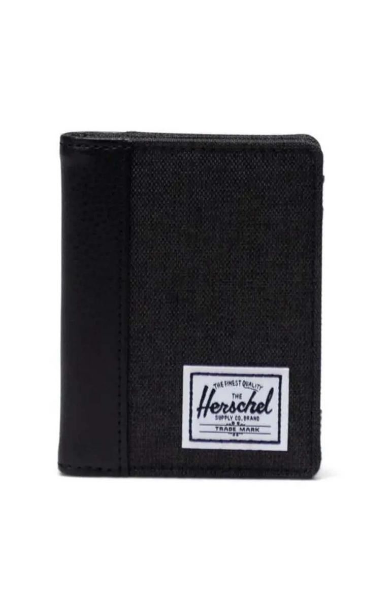 Herschel Gordon Bi-Fold Wallet - Stylish Black Crosshatch