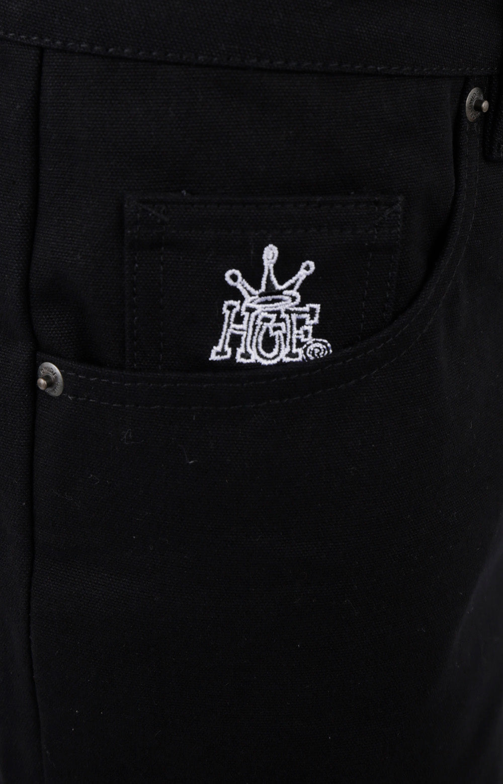 Huf's Sturdy Black Workman Canvas Shorts