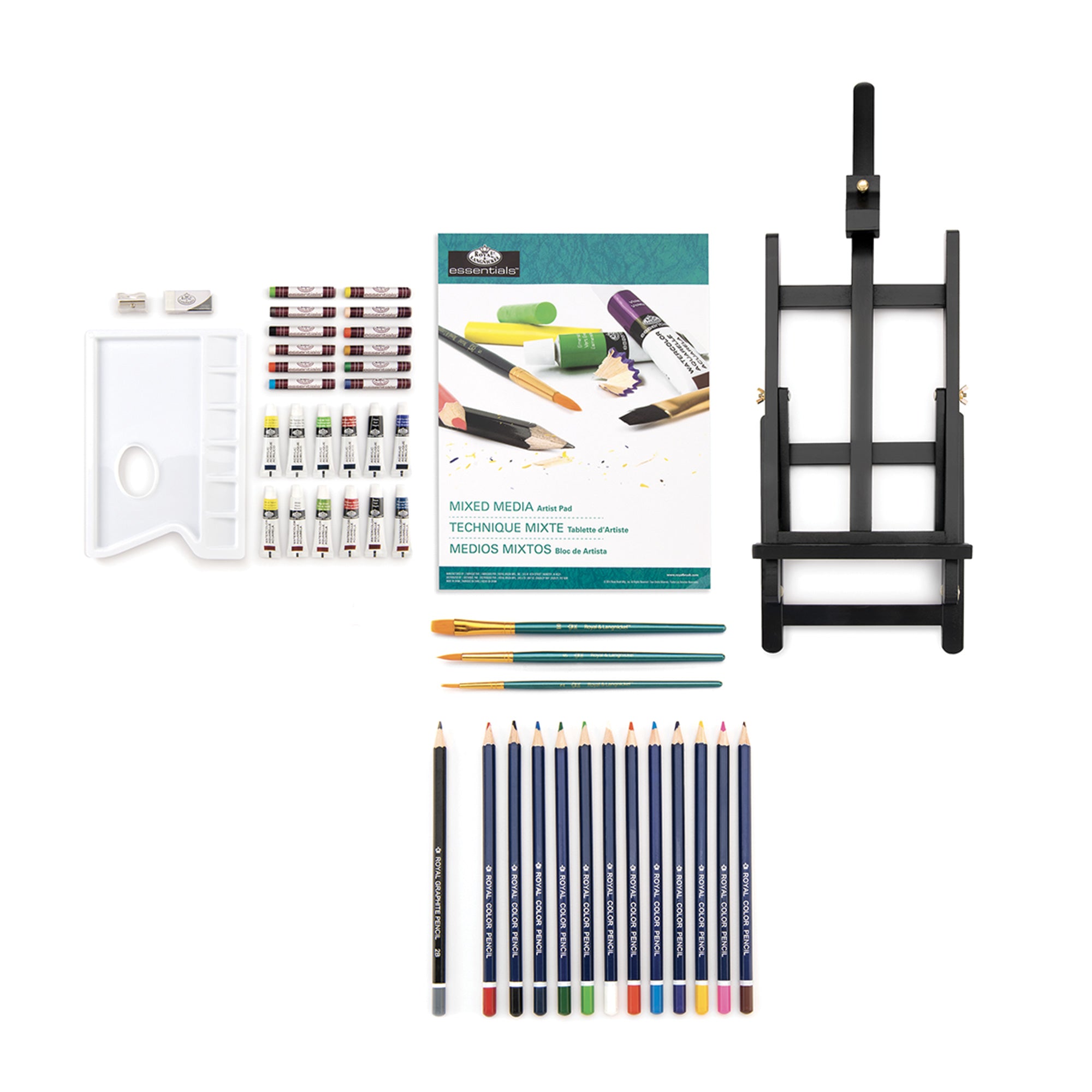 Black Series Mixed Media Easel Kit - 45 Pieces: Your Ultimate Art Exploration Bundle!