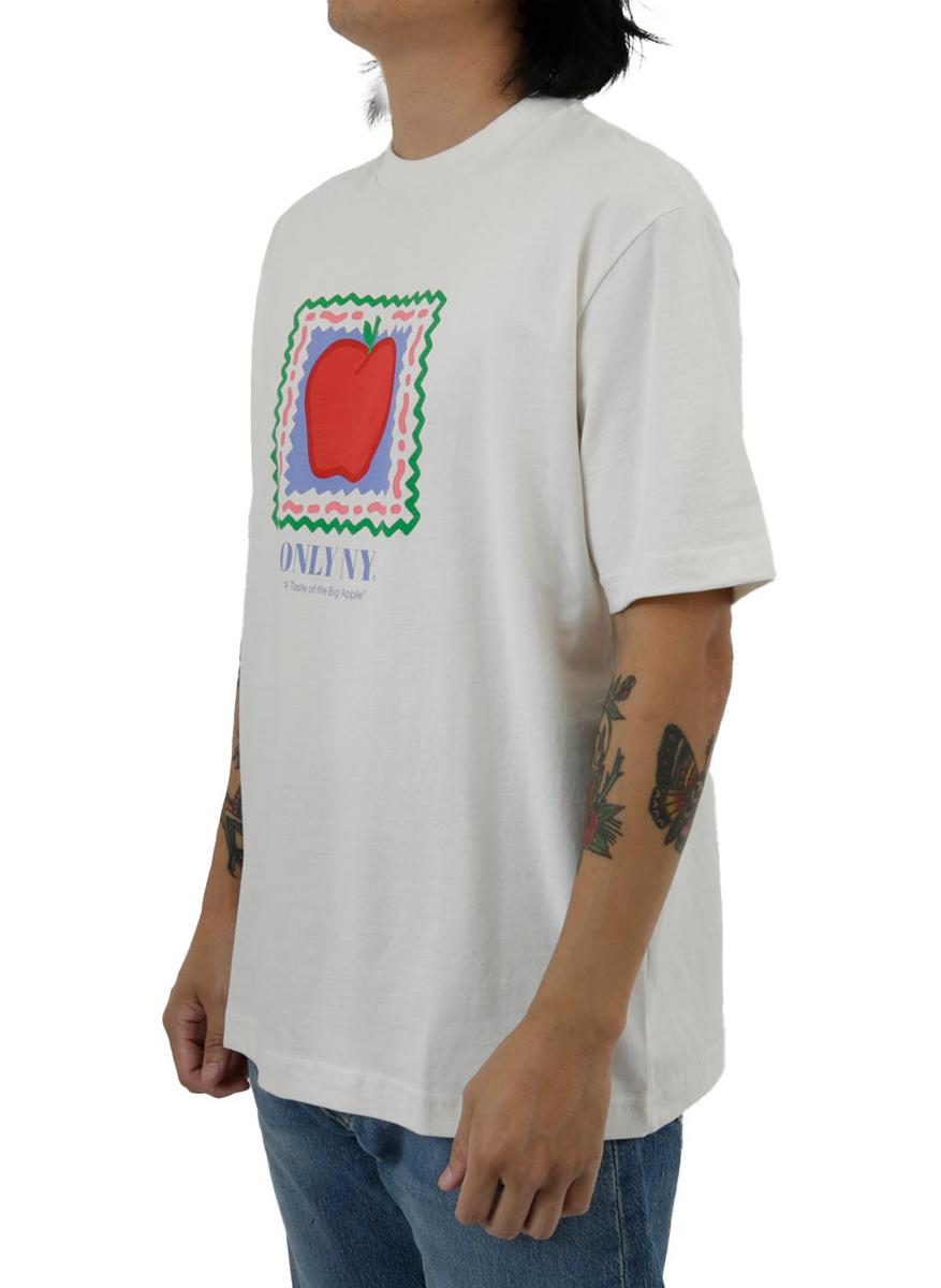 Exciting New York Stamp Graphic Tee - Natural