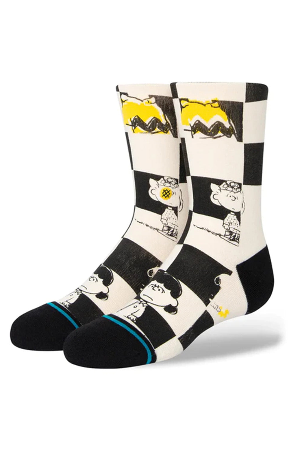 Stylish Checked Black Stance Socks - A Must-Have!