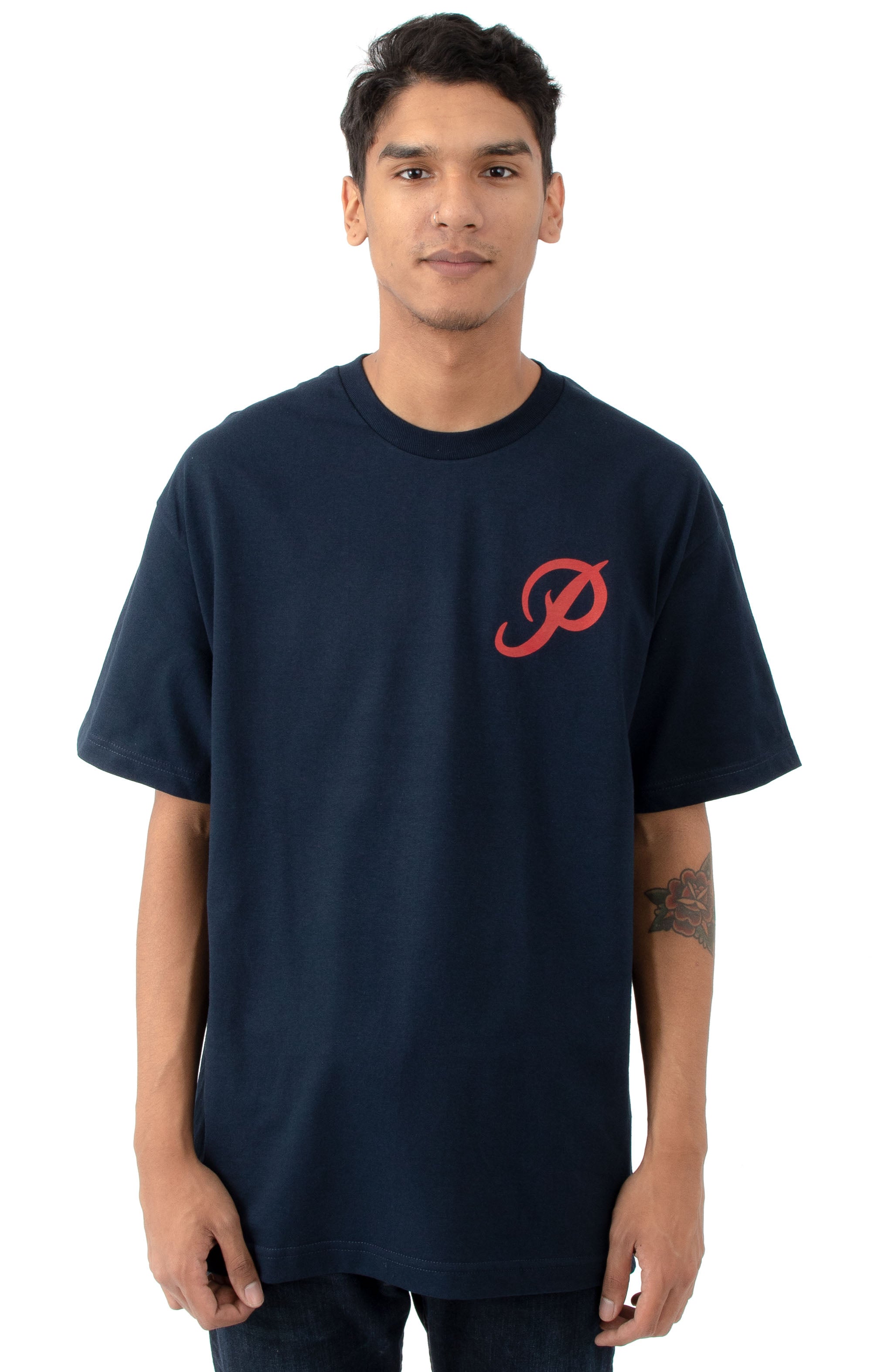 Navy Classic Primitive P T-Shirt - A Timeless Wardrobe Essential