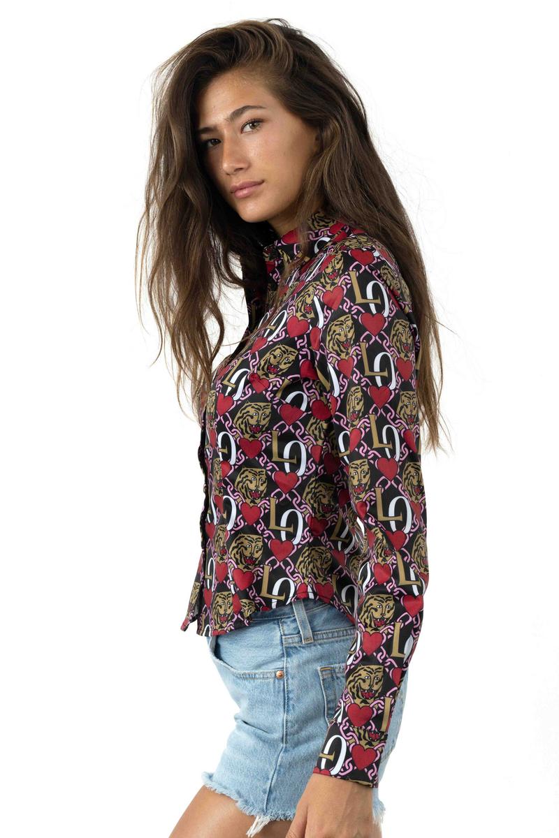 Stunning Oaf Tiger Crest Shirt by Lazy Oaf