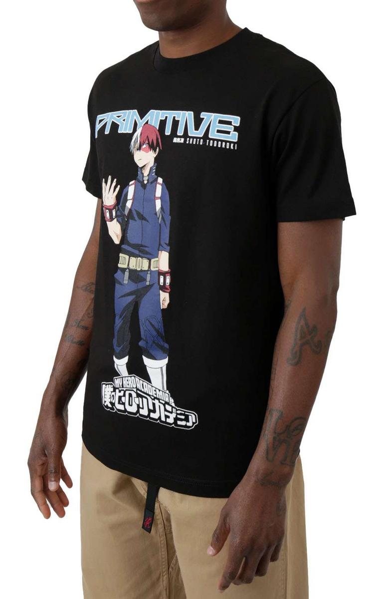 My Hero Academia Shoto Todoroki Stylish Black T-Shirt