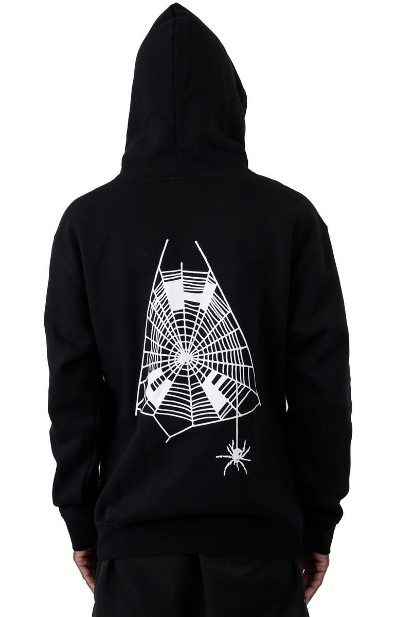 Huf's Stunning Black Tangled Web Graphic Hoodie