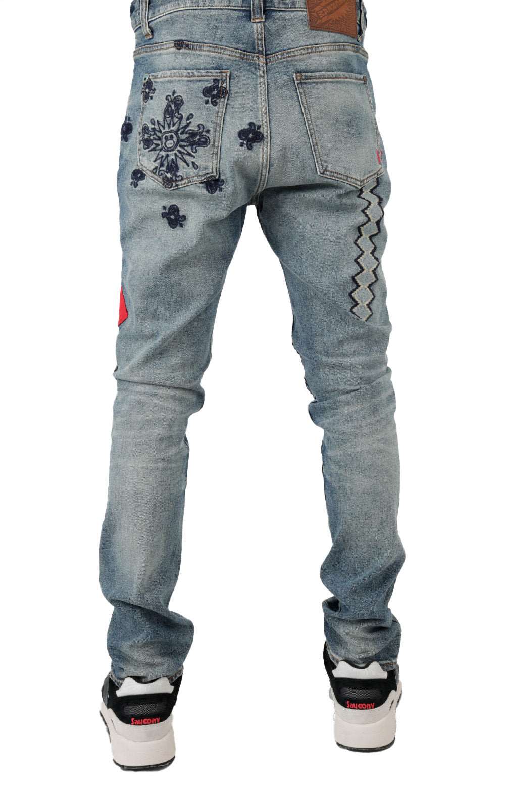 ICECREAM's Irresistible Blueberry Bandana Denim Jeans