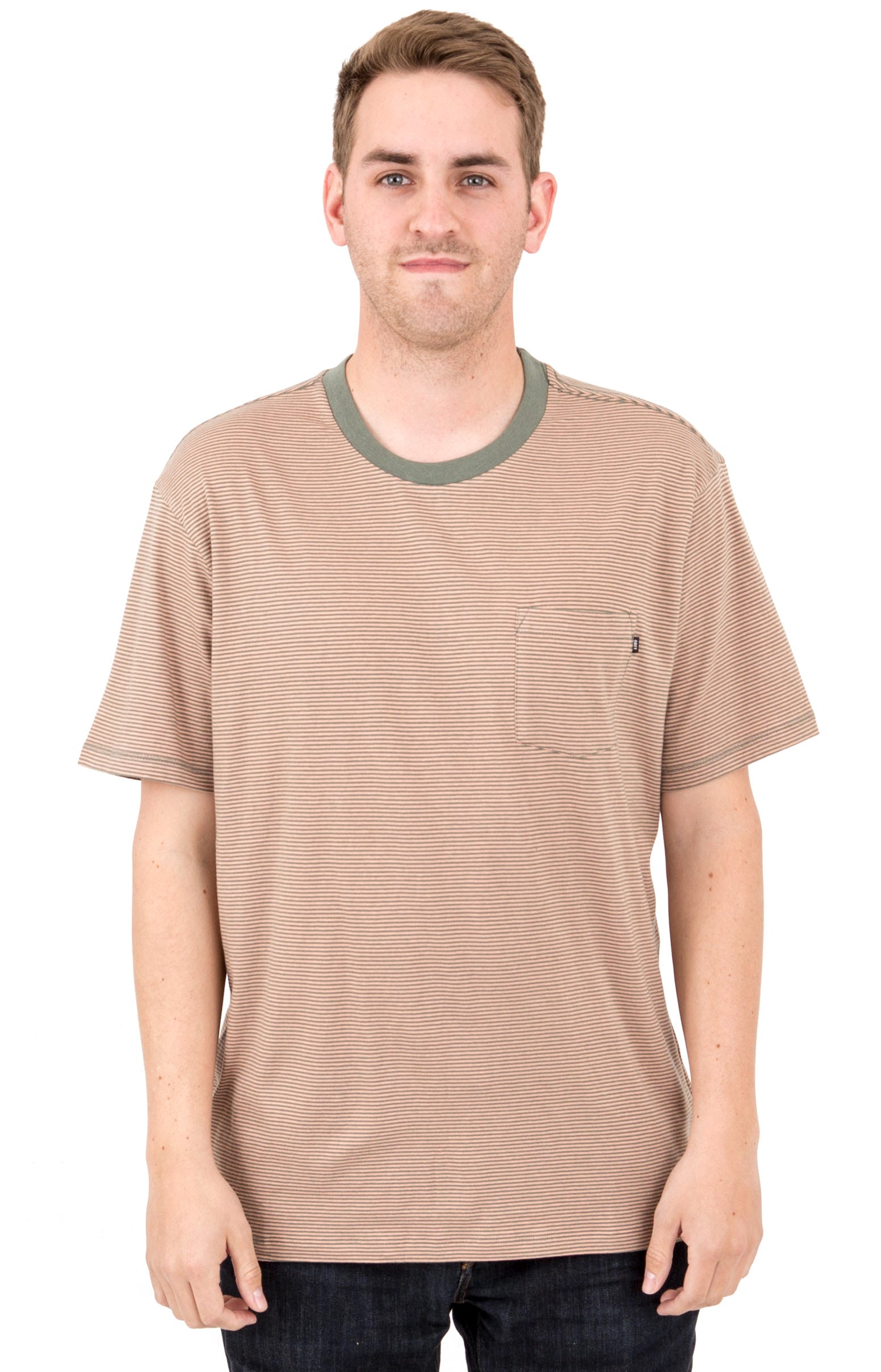 Gorgeous Wisemaker Pocket T-Shirt in Dusty Rose
