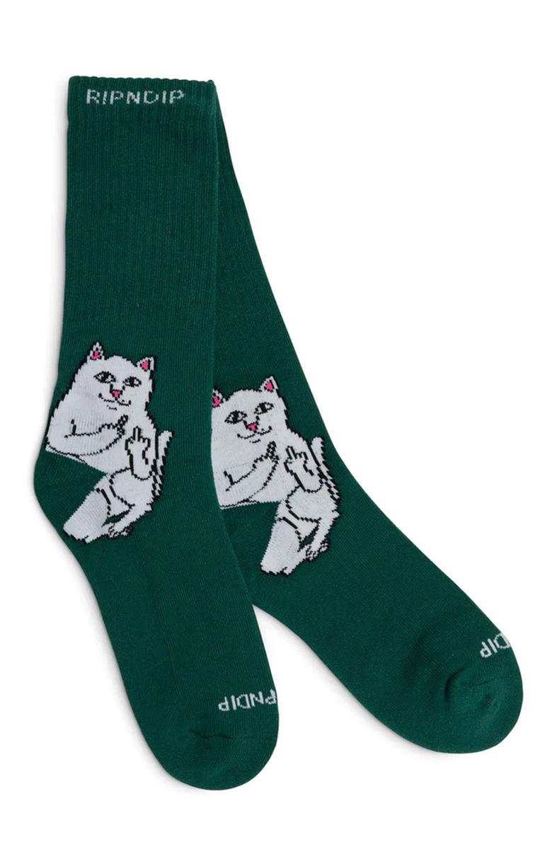 Stylish Alpine Green Lord Nermal Socks by RIPNDIP - A Must - Have!