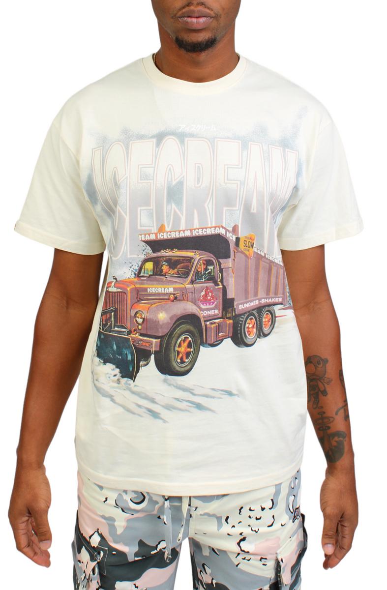 Eye-Catching White Lines Ice Cream T-Shirt