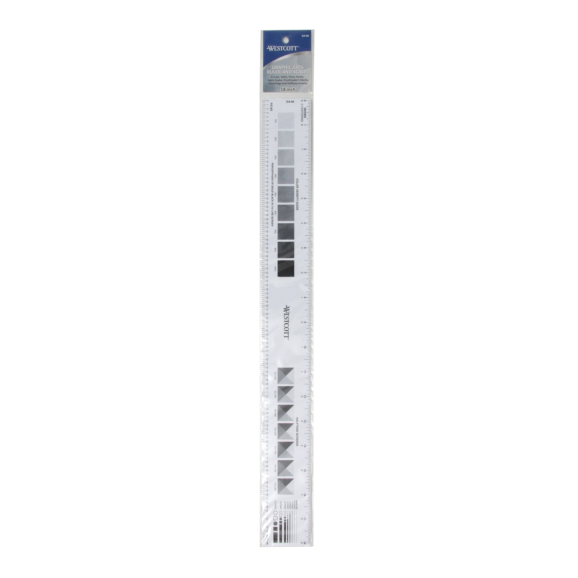 Incredible 18-Inch C-Thru Plastic Graphic Ruler