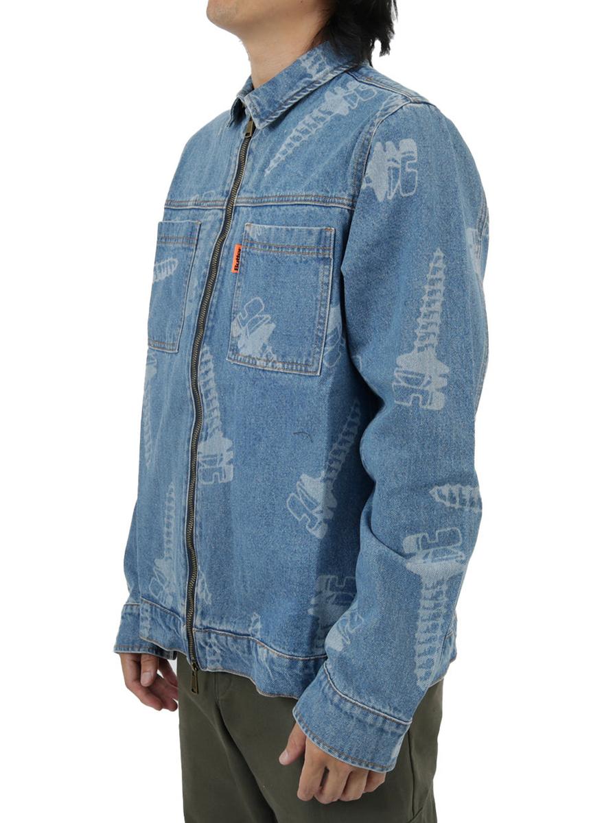 Butter Vintage Indigo Laser Graphic Denim Jacket