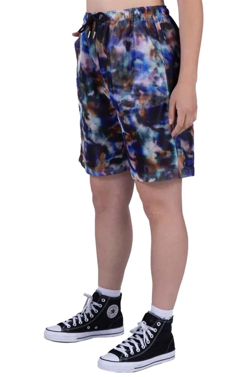 Stunning Blue Tie-Dye Athletic Mesh Shorts for Women