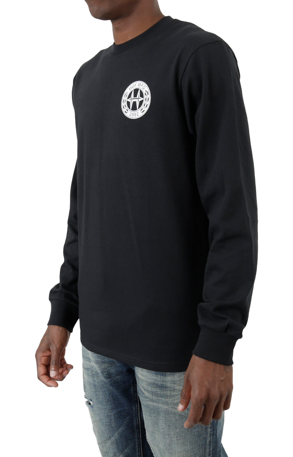 Huf's Stunning Downtown Spinning Black Long Sleeve Shirt