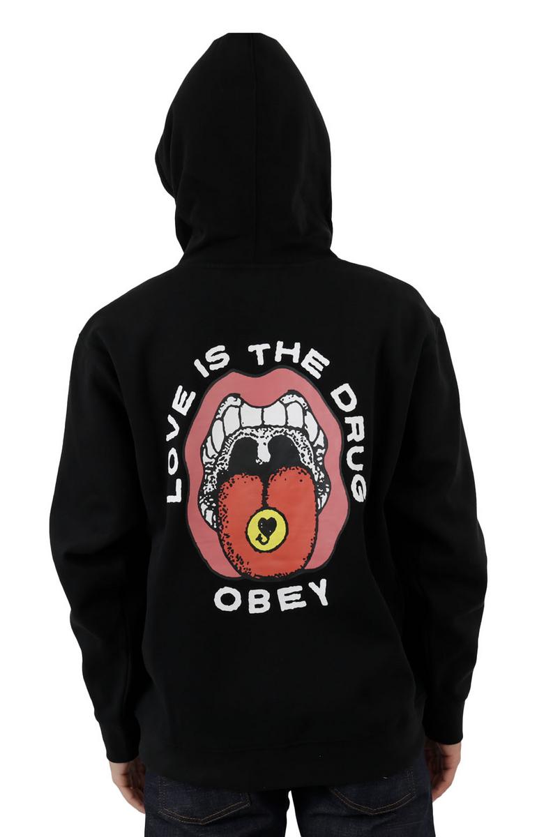 Obey's Irresistible Love Is The Drug Black Hoodie