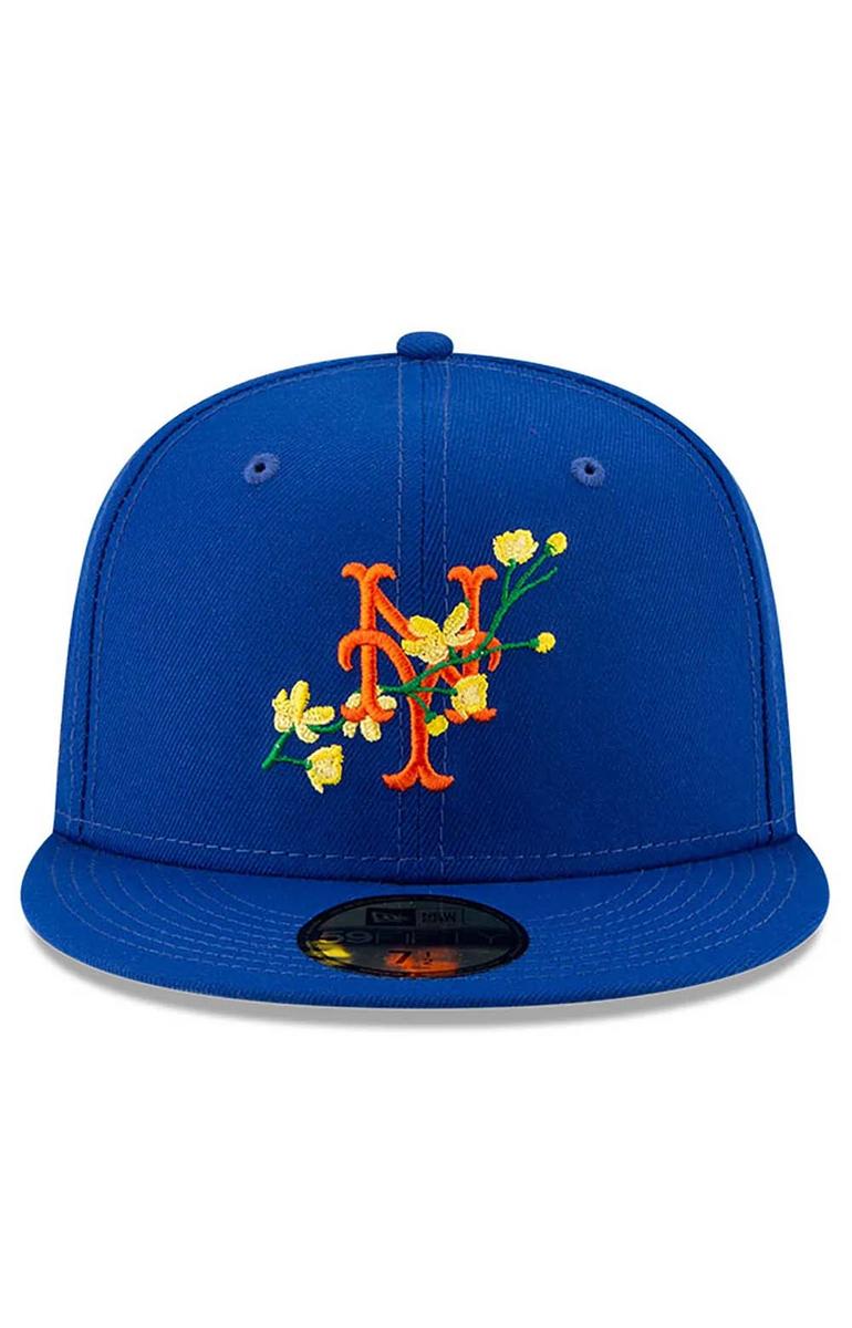 NY Mets Floral Side Patch 59FIFTY Fitted Cap - A Must - Have for Fans!