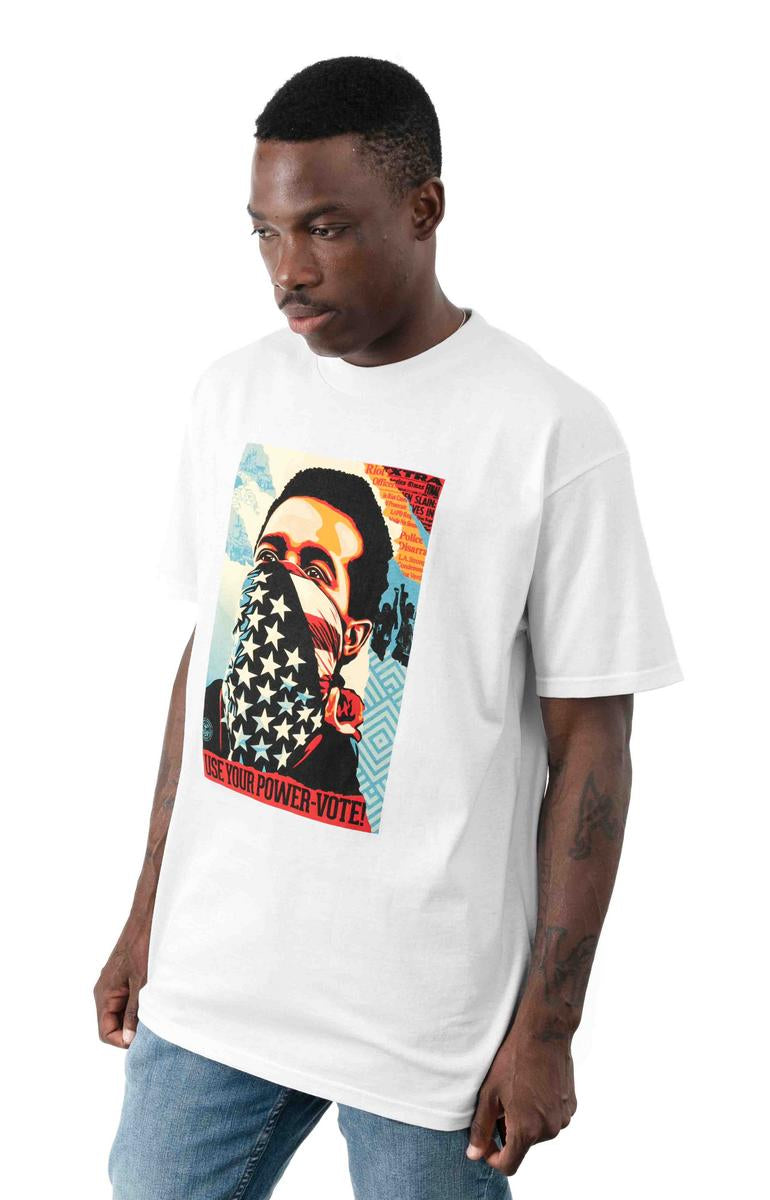 OBEY American Rage White Classic Cotton Tee - Unleash Your Style!