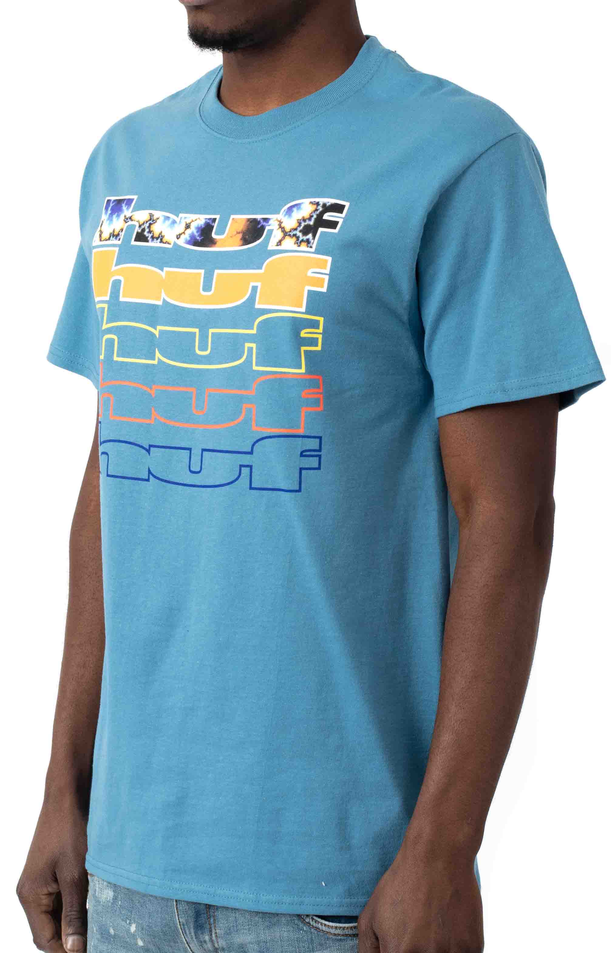 Fractal Colonial Blue T-Shirt - A 90s Rave Classic
