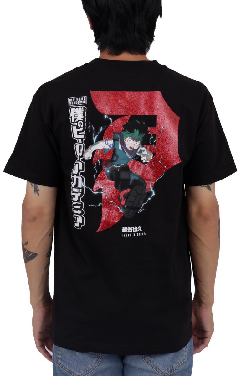 Primitive x My Hero Academia's Izuku Midoriya Dirty P Edition Black T-Shirt - A Must-Have!