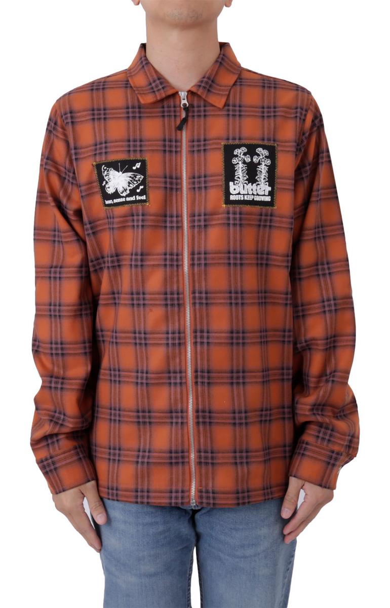 Gorgeous Melody Checkered Zip-Up Jacket in Burnt Orange - Grab Yours Now!