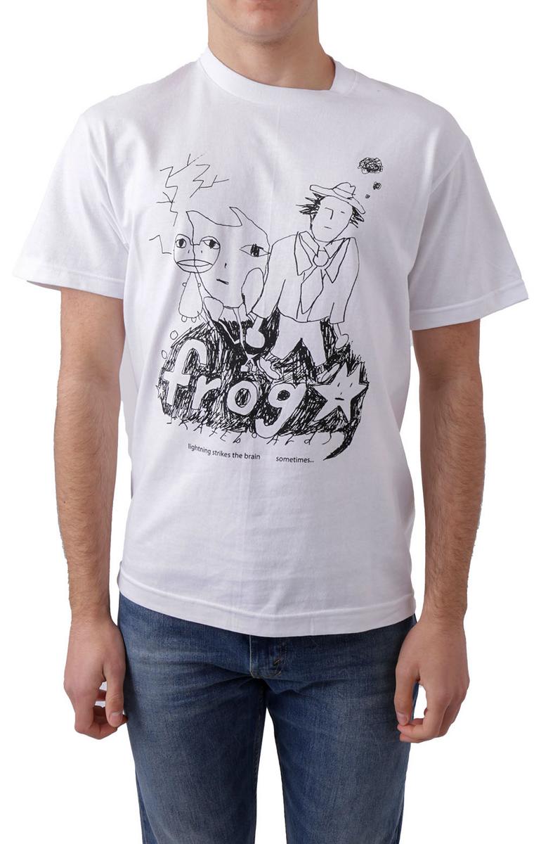 Frog Skateboards' Electrifying White Lightning Strikes T-Shirt