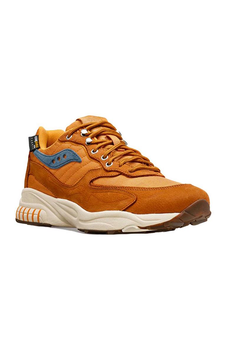 Saucony 3D Grid Hurricane Running Shoes - Rust and Brown: Stylish & Comfortable Footwear