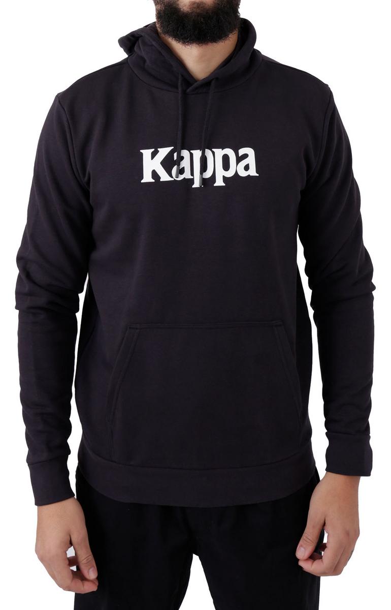 Kappa Haris Classic Pullover Hoodie - Stunning Black Smoke/Lt Yellow/Bright White