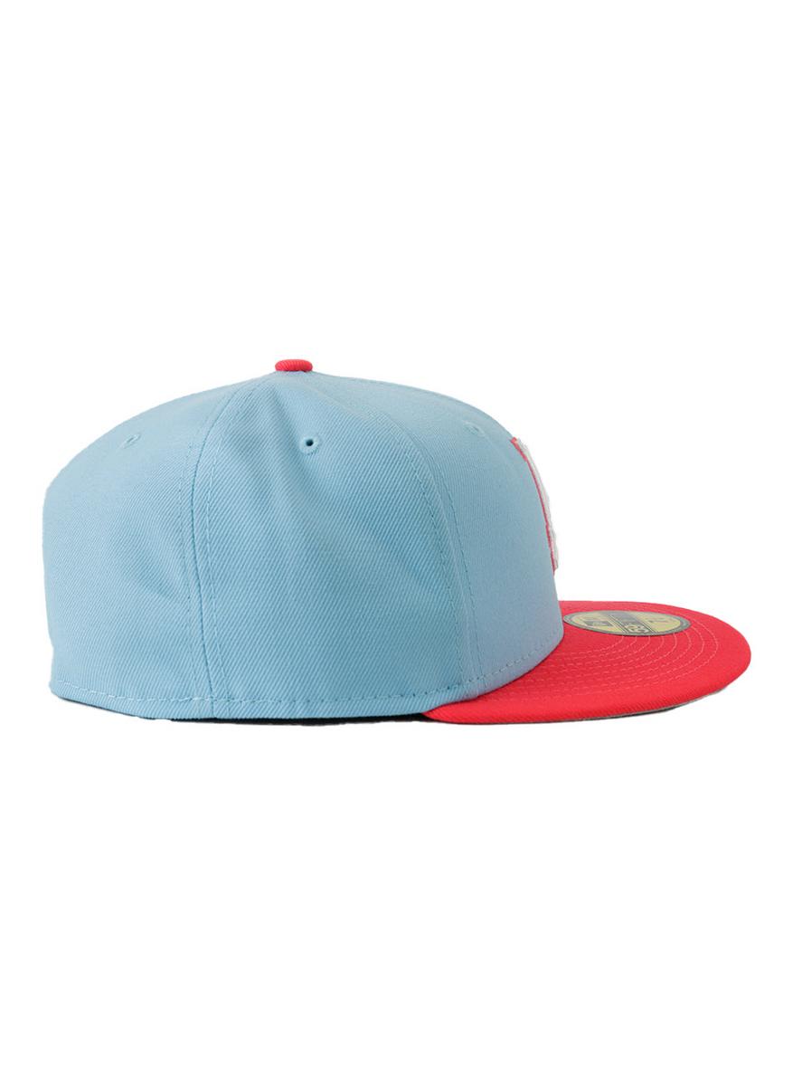 Los Dodgers Neon Splash 5950 Fitted Cap - Stunning Light Blue & Pink