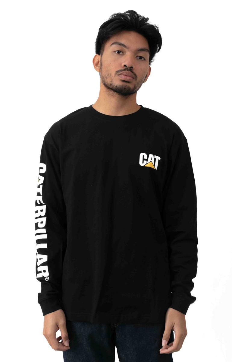 Caterpillar Black Long Sleeve Trademark Logo Shirt - Must-Have for All!