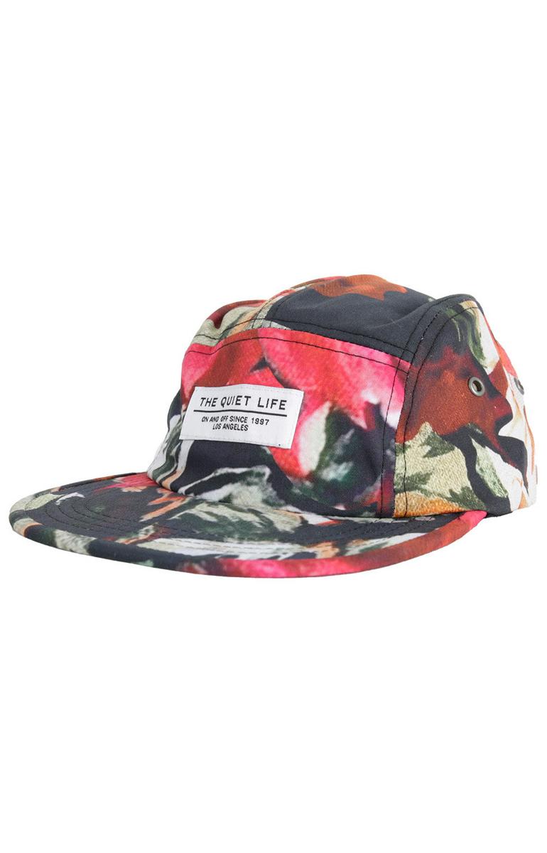Gorgeous Rose Floral 5 Panel Camper Hat