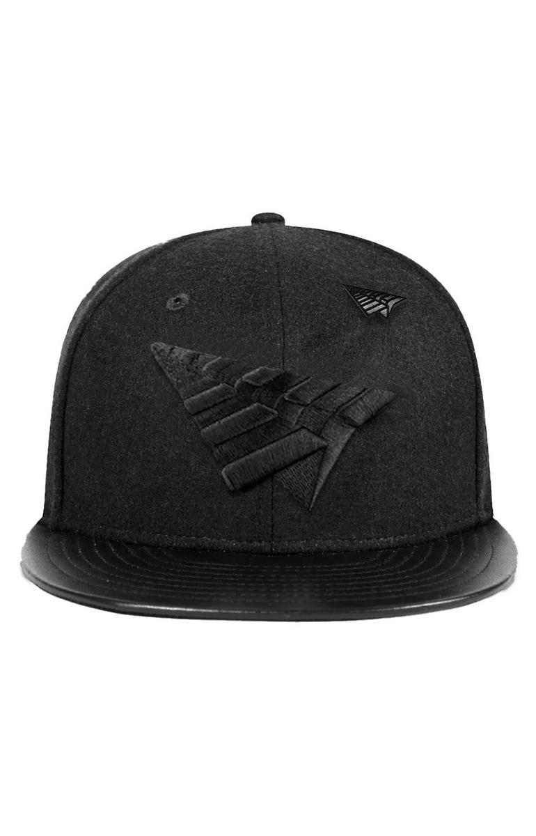 Gorgeous Black Melton Wool & Leather Strap-Back Hat by Original Crown - Grab Yours Now!