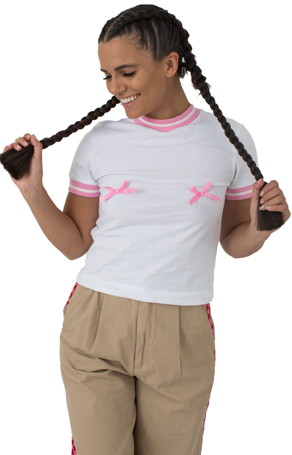 Charming Bow Tie Boob Tee for Women