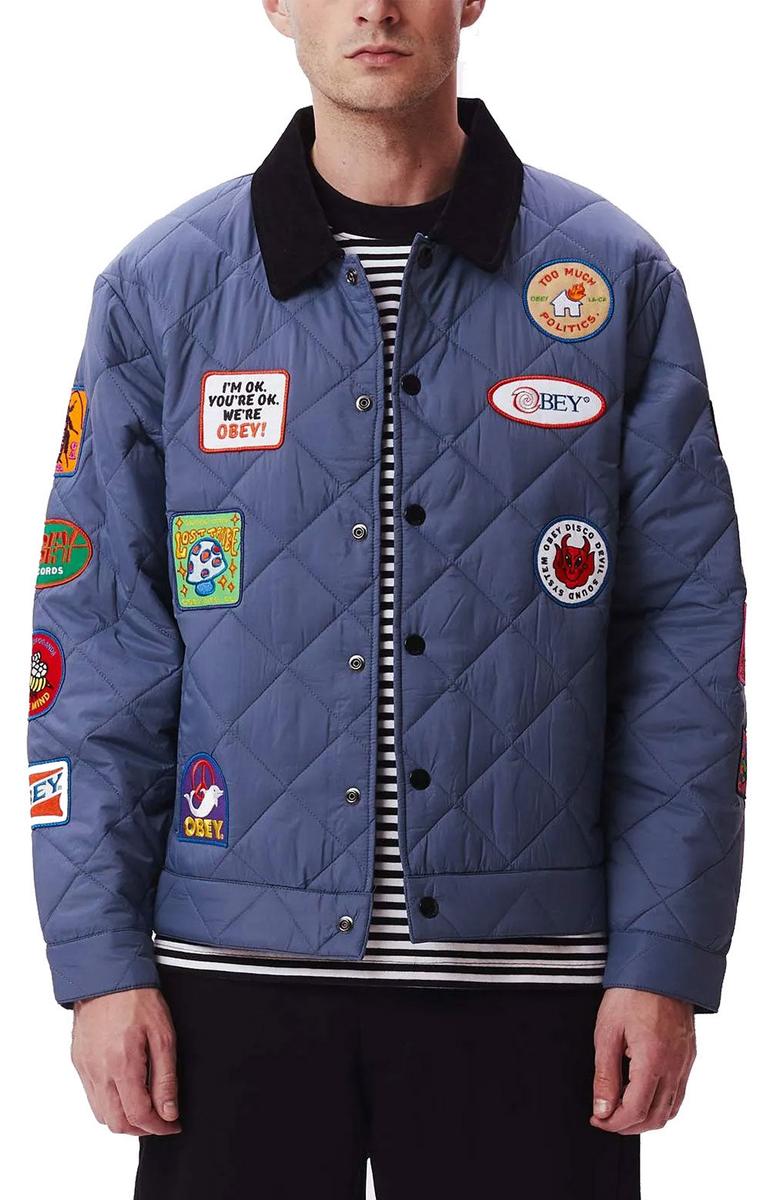 Obey Vintage Blue Collectors' Jacket - A Timeless Treasure