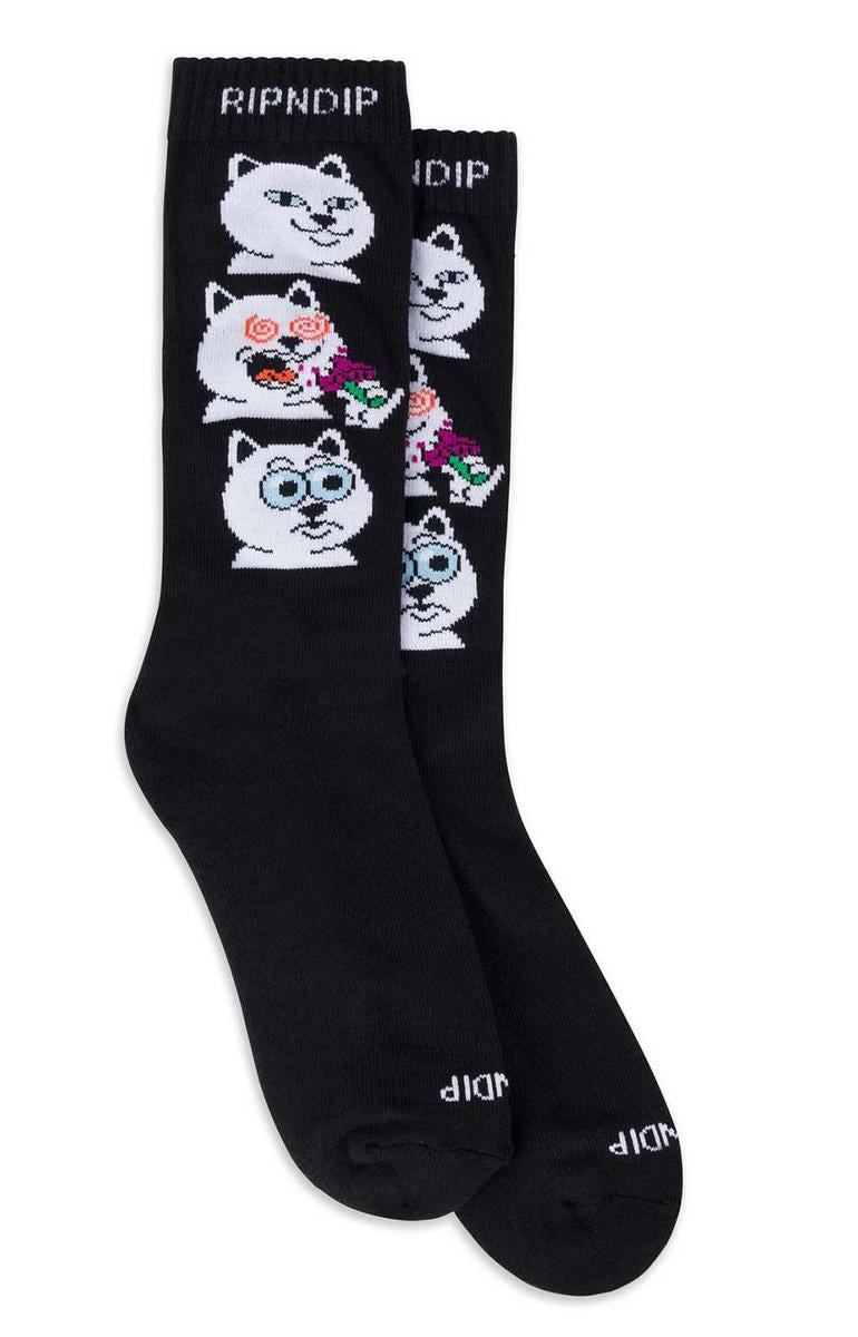 RIPNDIP's Stunning Black Shroom Diet Crew Socks - Grab Yours Now!
