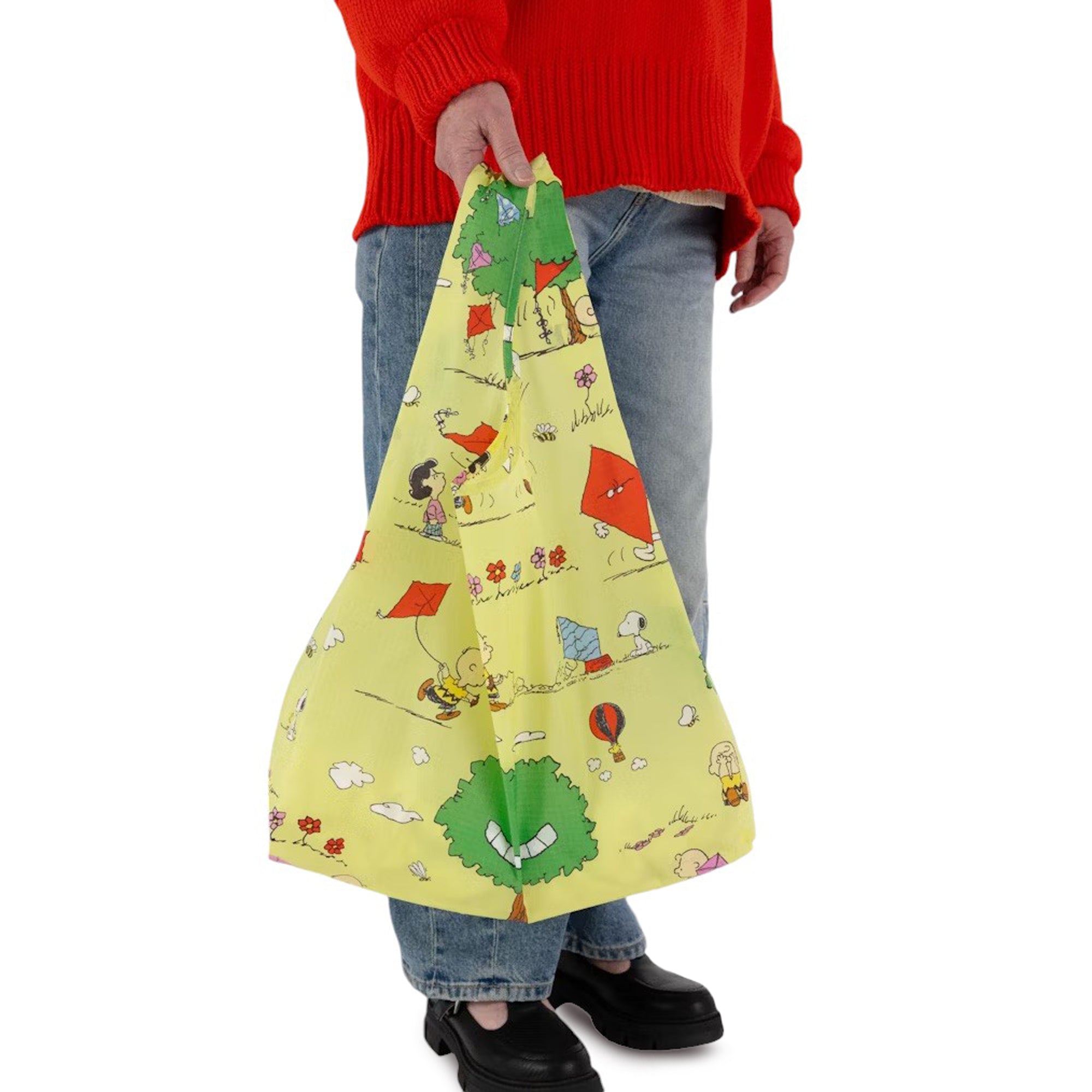 Enchanting Eco-Friendly Baggu with Whimsical Kite-Eating Tree Design - Grab Yours Now!