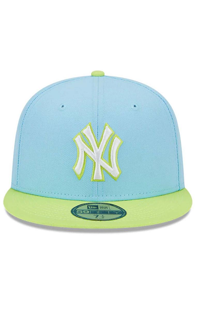 NY Yankees Stunning Fitted Cap in Powder Blue & Cyber Green - Grab Yours Now!